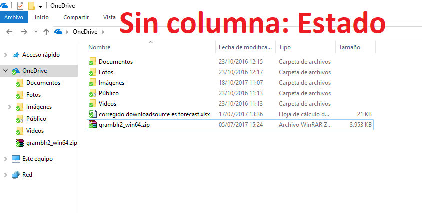 Archivos a Peticion en onedrive de Windows 10 Fall creators