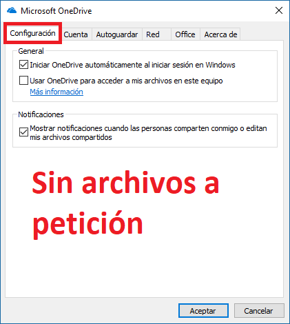 OneDrive incorpora archivos a petición en Windows 10