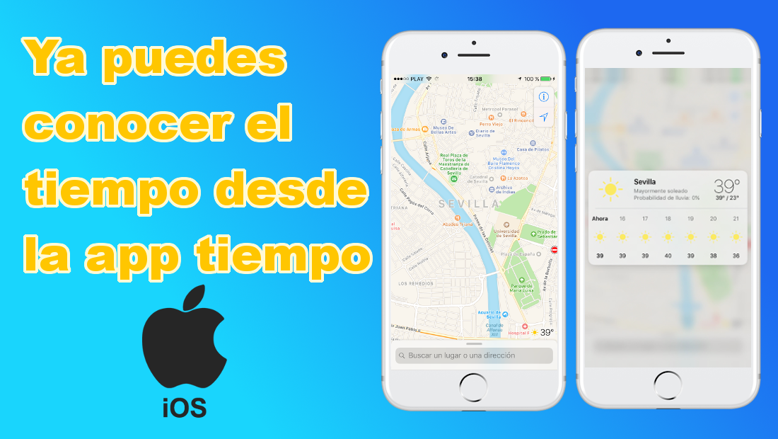 conoce como saber el tiempo y temperatura desde la app mapas de iphone