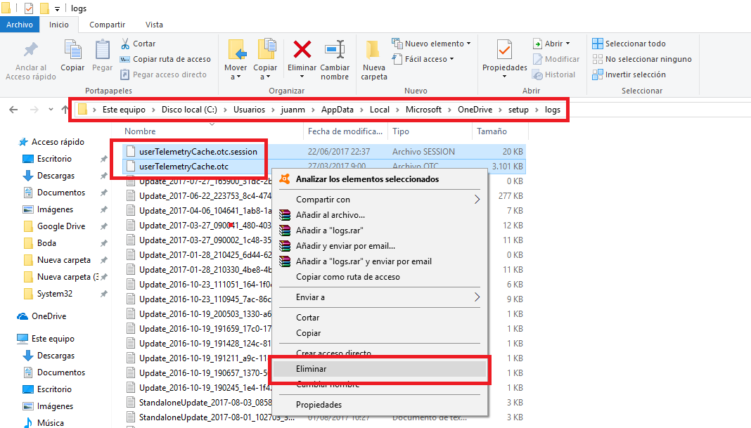 impedir que OneDrive de Windows 10 use el 100% de CPU de tu ordenador