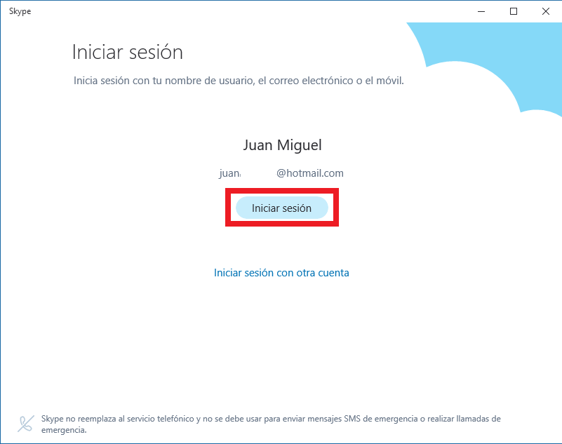 vincular Skype a los contactos de la barra de tareas de Windows 10 Fall Update