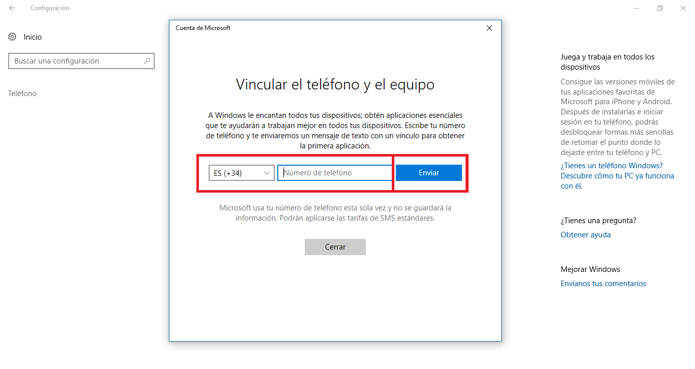 vincular tu telefono Android y iPhone con tu ordenador Windows 10 Fall Creators