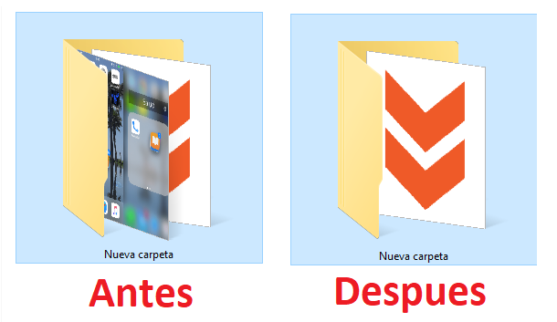 cambiar la imagen que se muestran en los iconos de carpetas