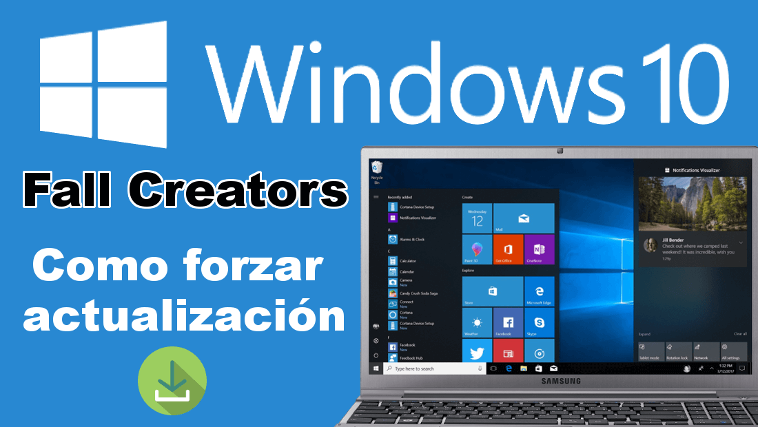 actualizar tu ordenador a Windows 10 fall creators