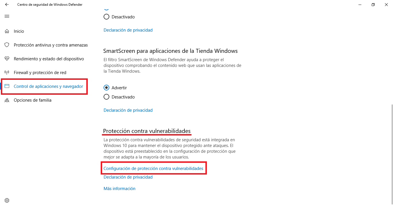 Windows 10 Defender incorpora la protección contra vulnerabilidad en Windows 10 Fall Creators