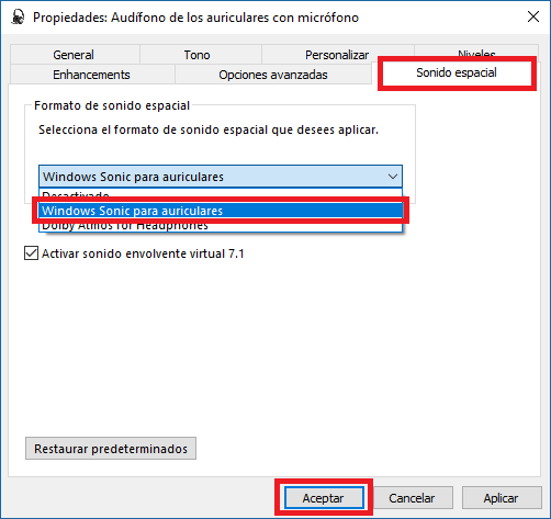 Windows Sonic mejora el sonido envolvente en tu ordenador con Windows 10