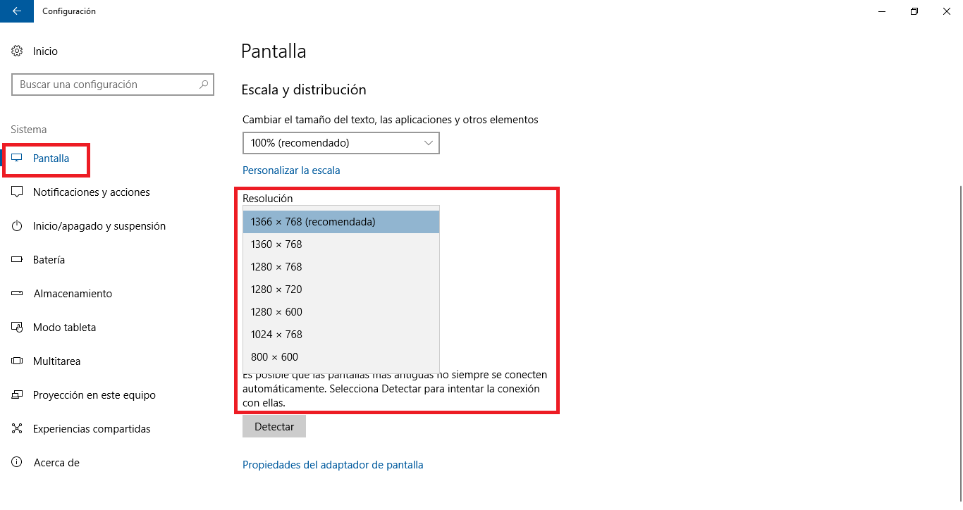 solucionar el error de tamaño de letras en Windows 10