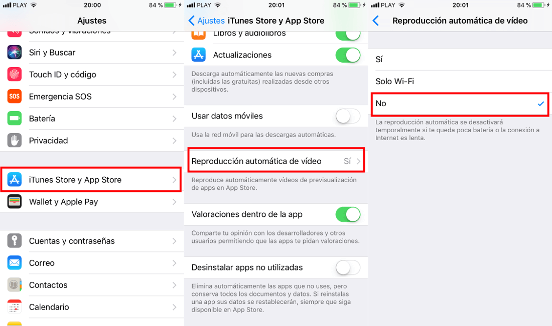 No reproducir los videos dentro del App Store de iOS 11