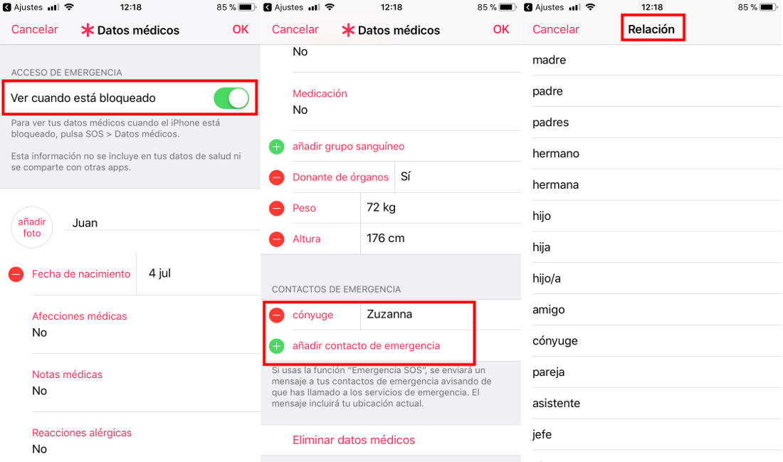 acceder a llamada de emergencia SOS en iPhone con iOS 11