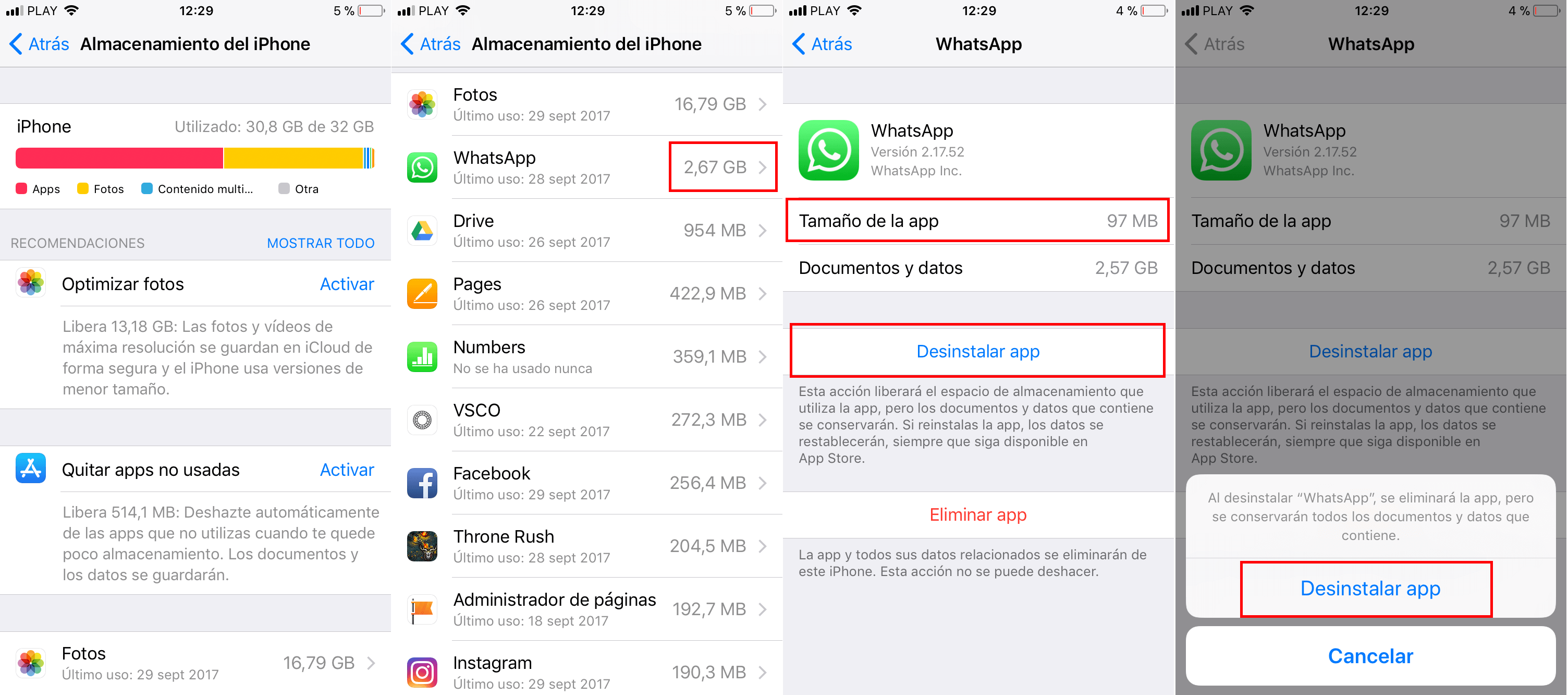 puedes desinstalar apps sin eliminar los archivos y datos de su interior