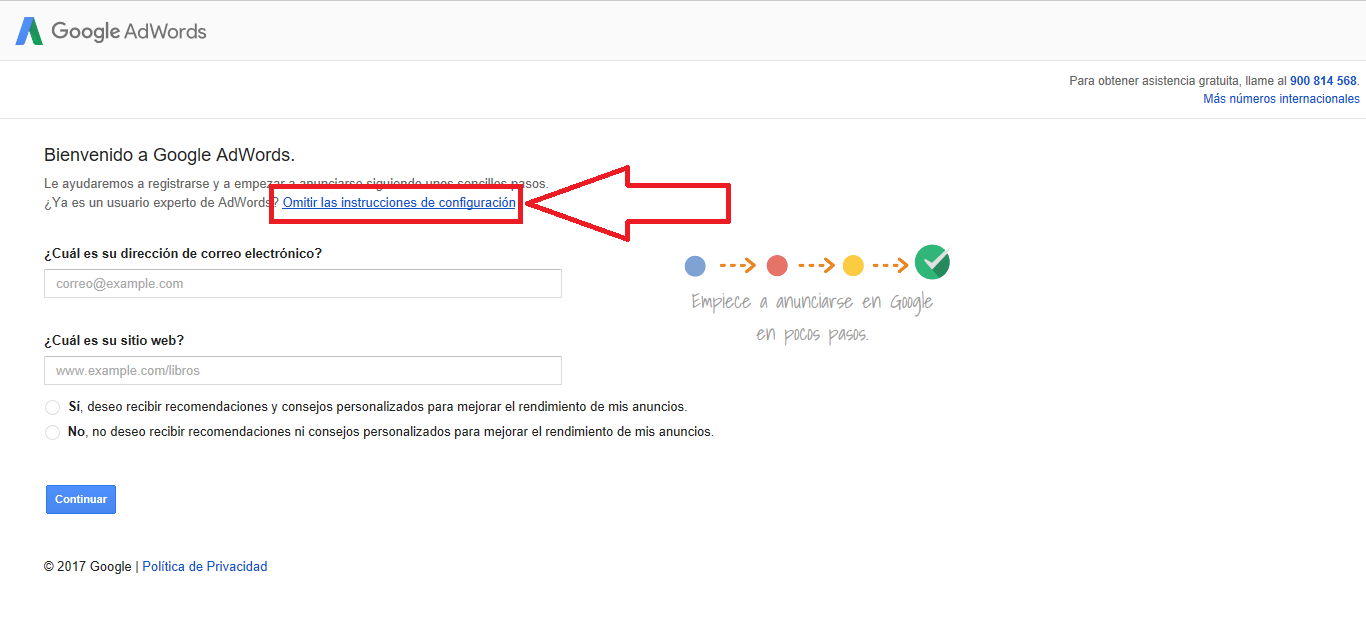 Usar el planificador de palabras clave de Google adwords sin datos de facturacion