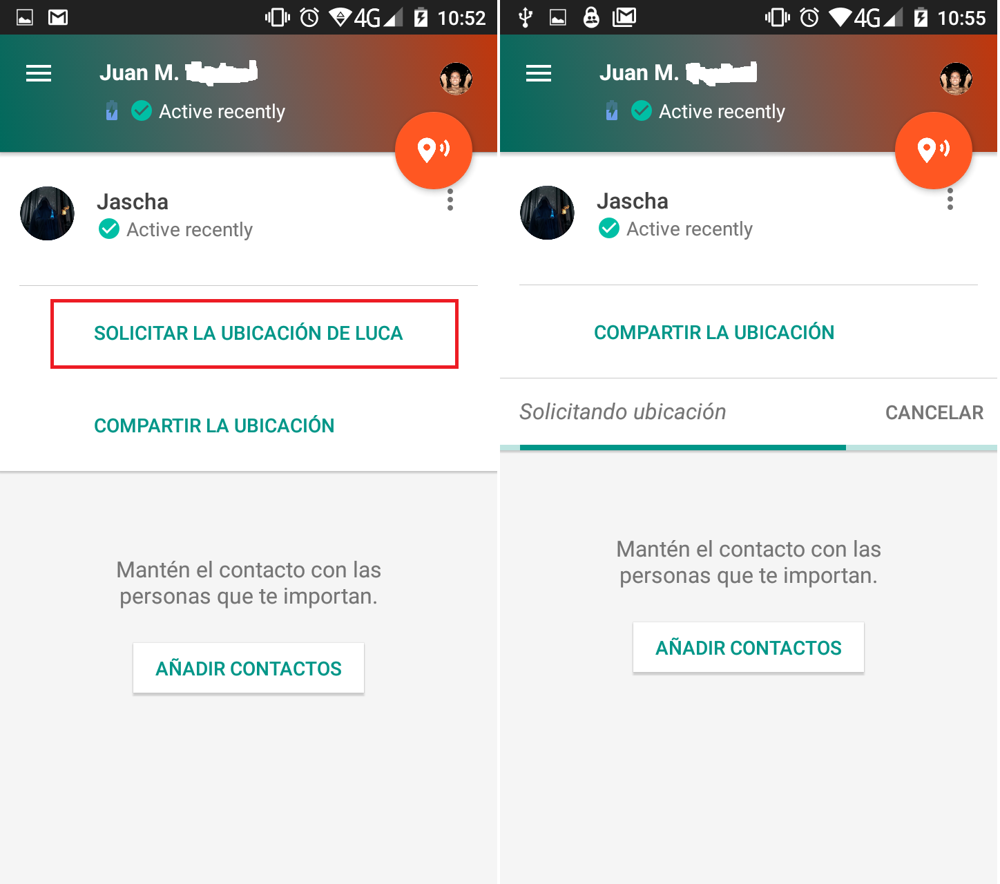 Localizar contacto de confianza a traves de su telefono android incluso si este esta apagado o sin internet