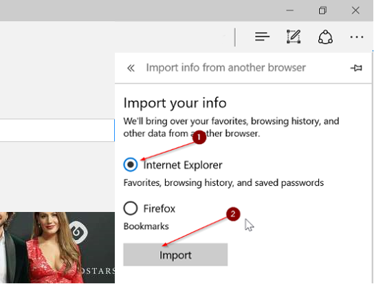 importar contraseñas de Internet Explorer a Microsoft Edge