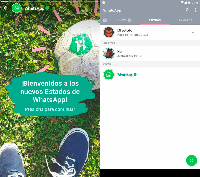 publicar recuerdos de Whatsapp desde Android o iOS