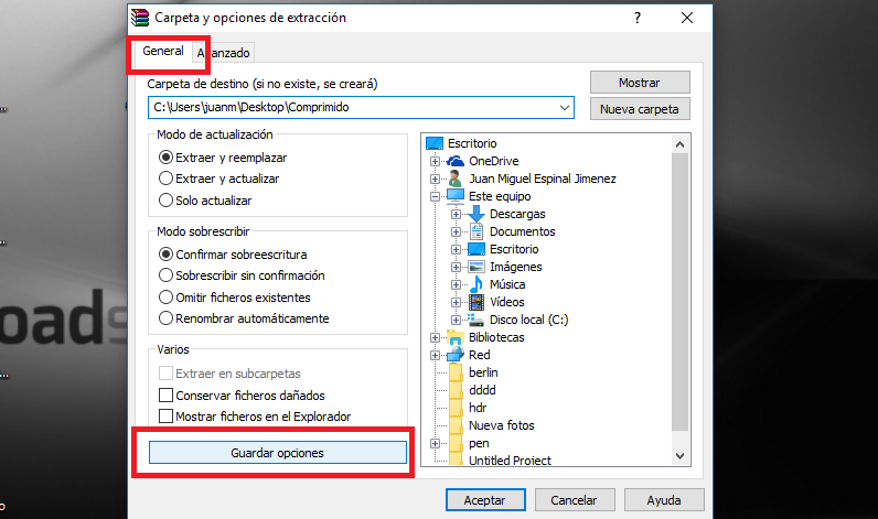 extraer archivo comprimido y eliminarlo automaticamente