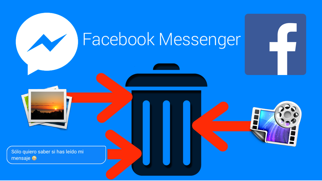 borrar las fotos, videos y mensajes de Facebook Messenger desde la Web o la app Android o ios