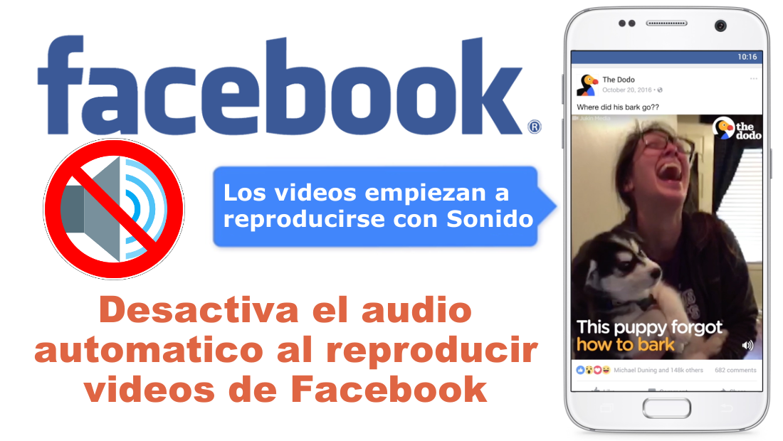 desactiva la autoreproduccion del sonido de video en Facebook