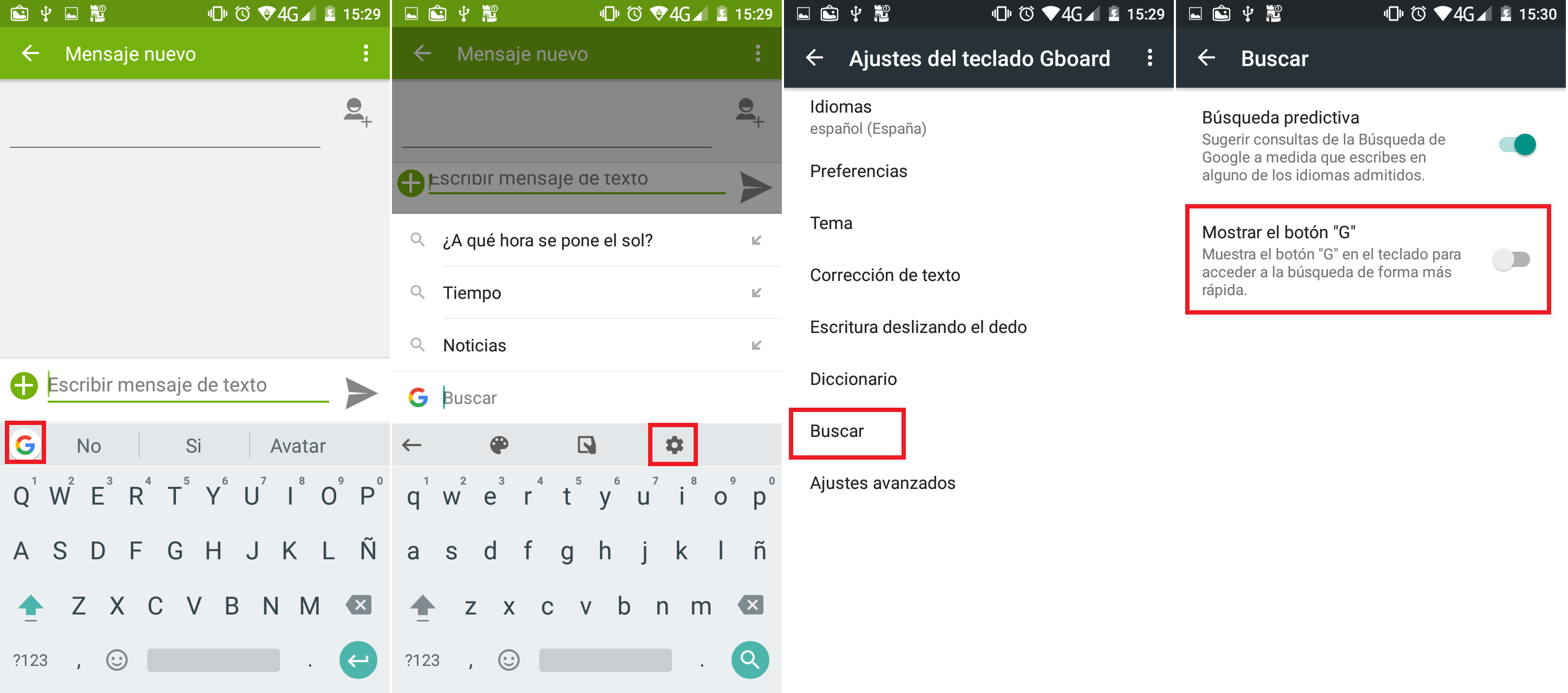 Dehabilita la tecla G del teclado de tu Android