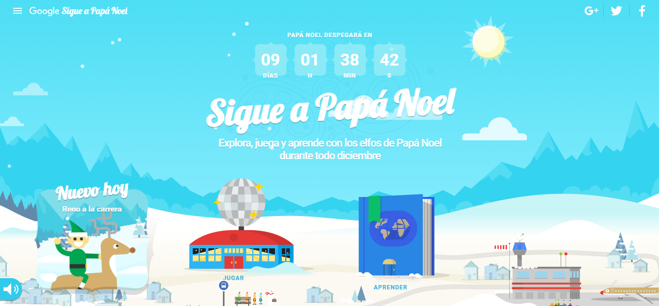 de Monetario Pensar Sigue a Papa Noel de Google y su pueblo lleno de actividades y juegos ya  está disponible.