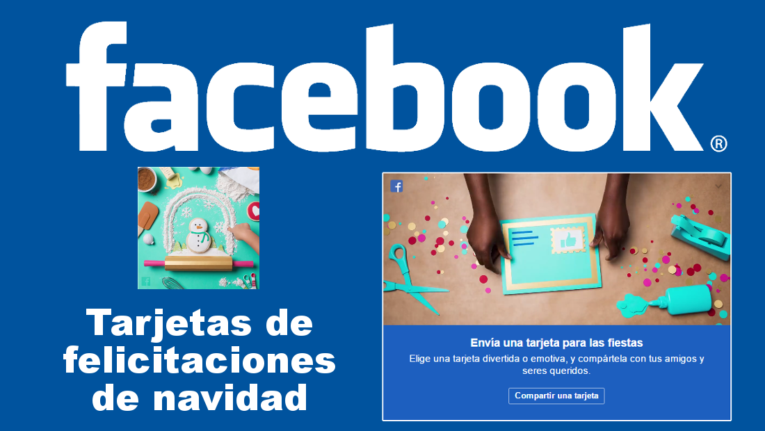 Enviar tarjetas felicitando la navidad en Facebook