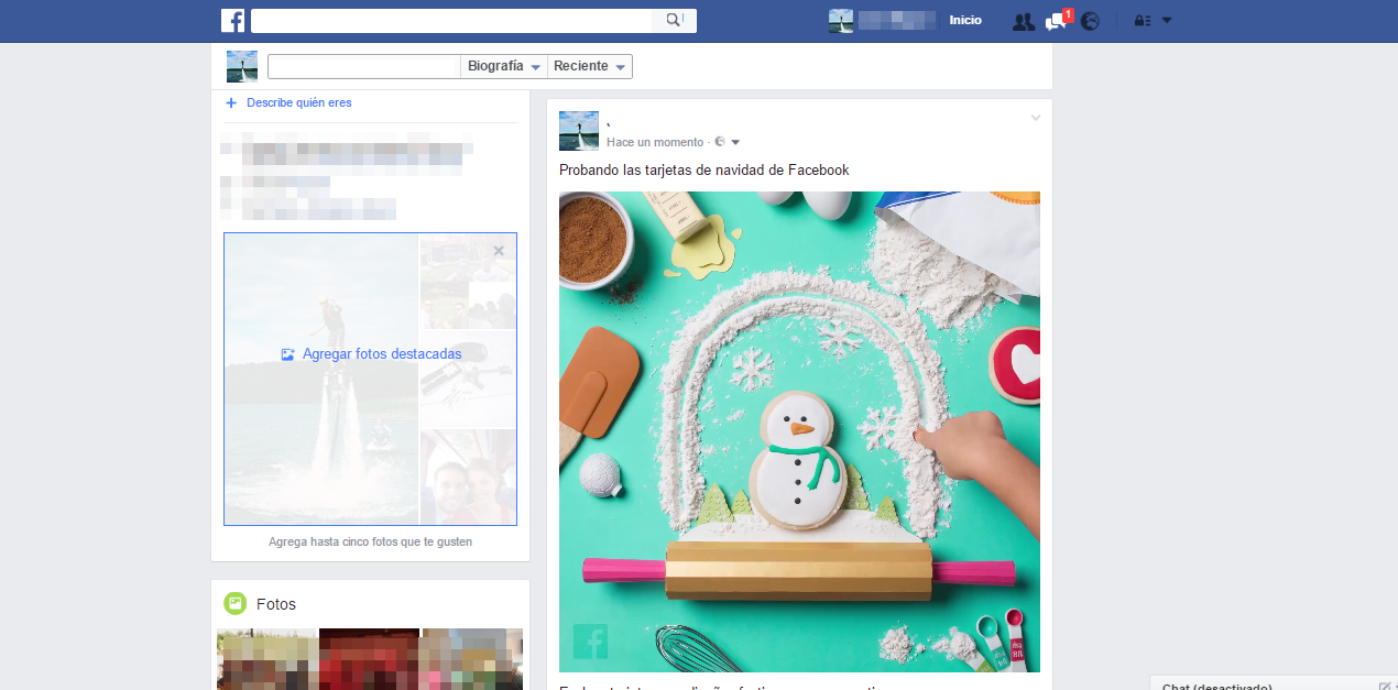Tarjetas interactivas de Facebook para felicitar las fiestas de navidad