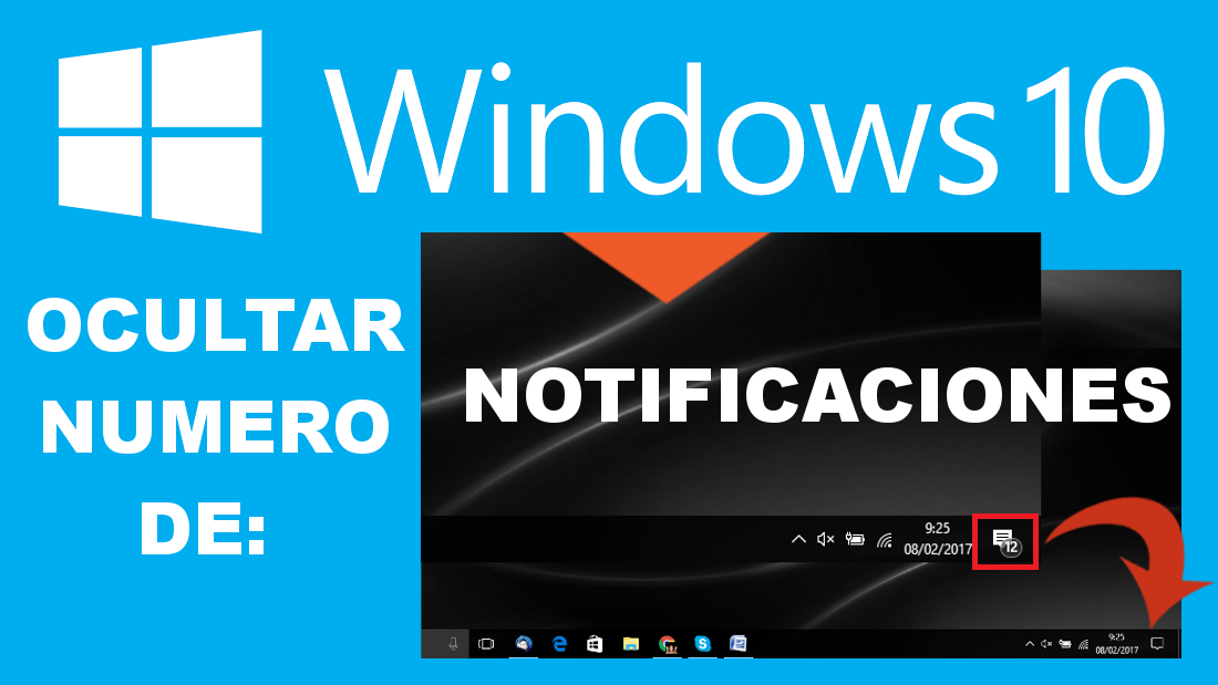 desactivar el numero de notificaciones en Windows 10