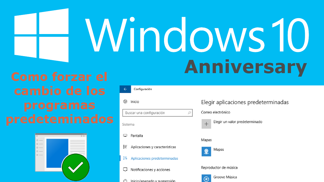 como forzar la configuracion de un programa predeterminado en windows 10