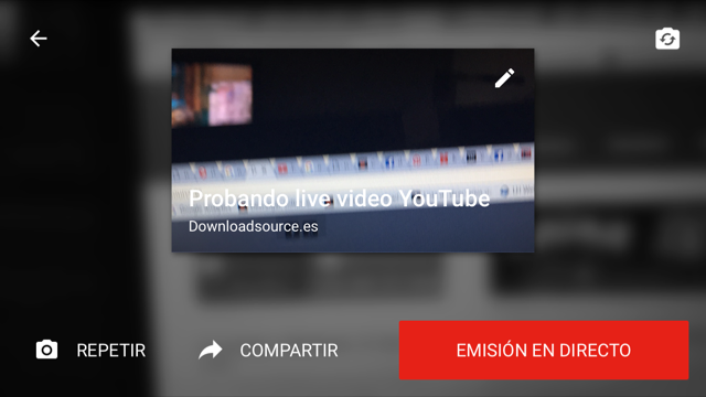 youtube live streaming en android e ios