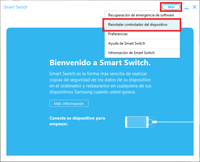 An error has occurred while updating the device software. Use the Emergency recovery function in the Smart Switch PC Software