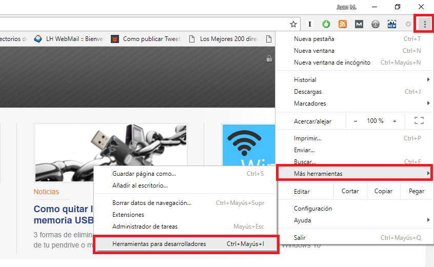 limitar la velocidad de descarga o subida de un sitio Web en chrome