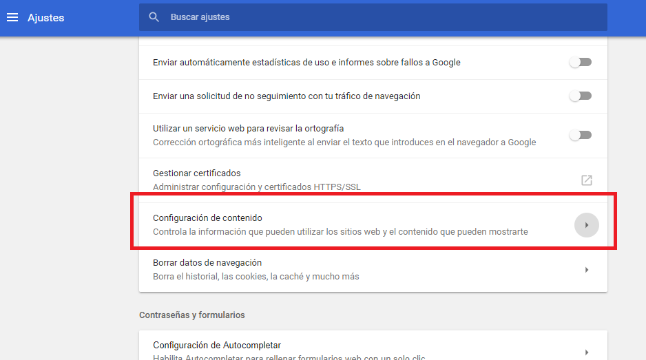 desactivar notificaciones y mensajes de acceso en google chrome