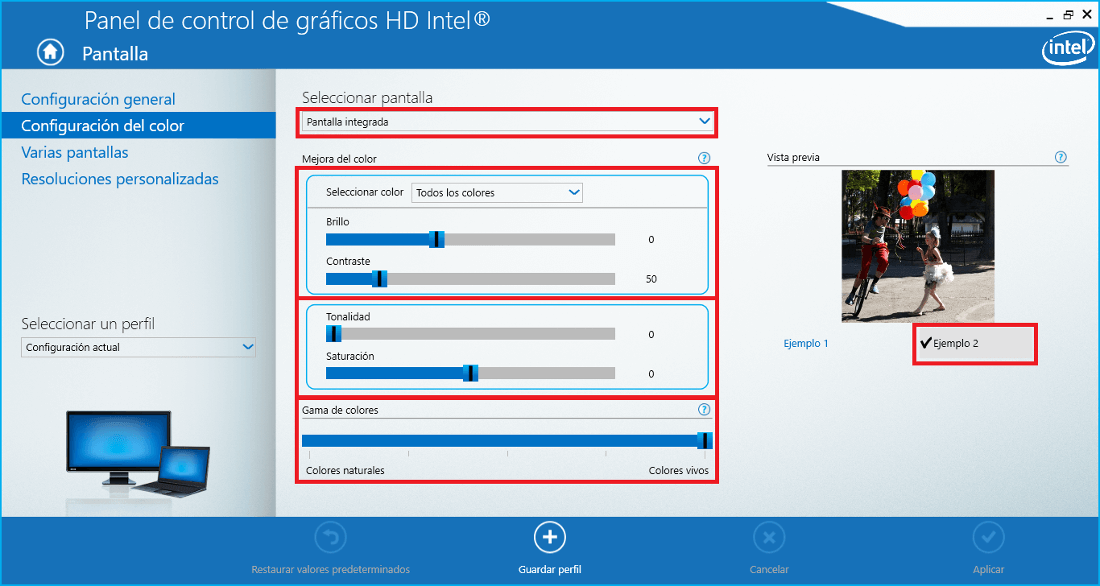 mejorar la saturación de los colores de la pantalla de tu ordenador