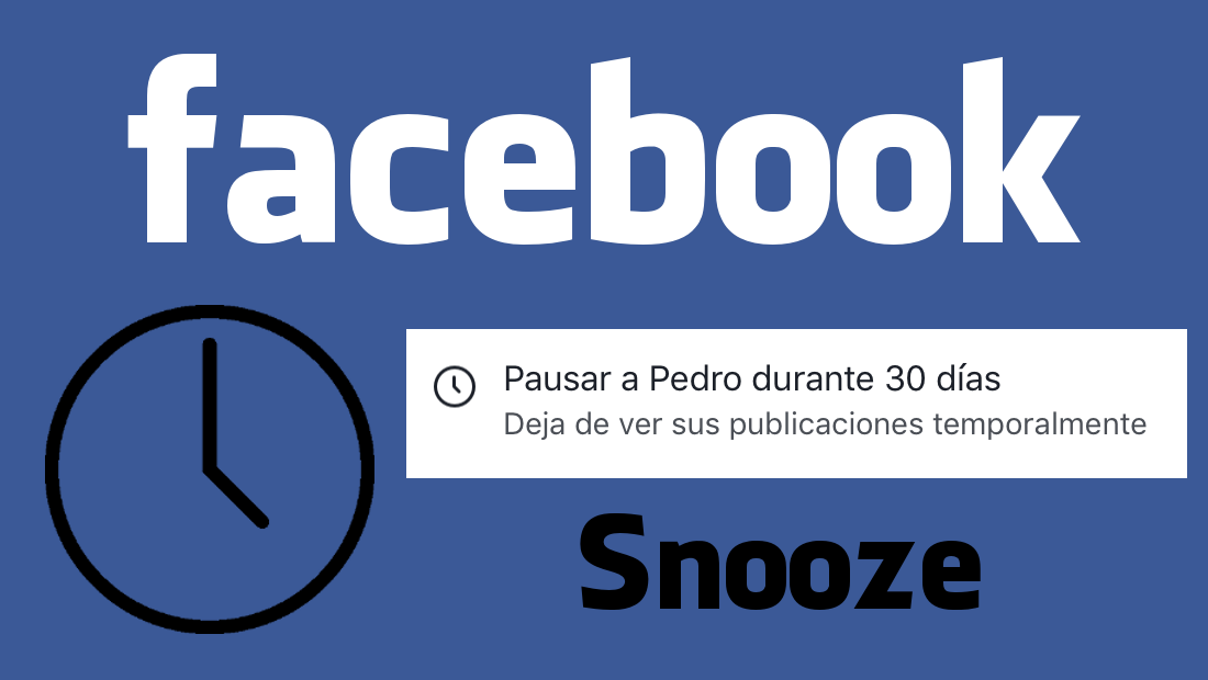 snooze de Facebook para ocultar publicaciones de amigos de tu muro de Facebook