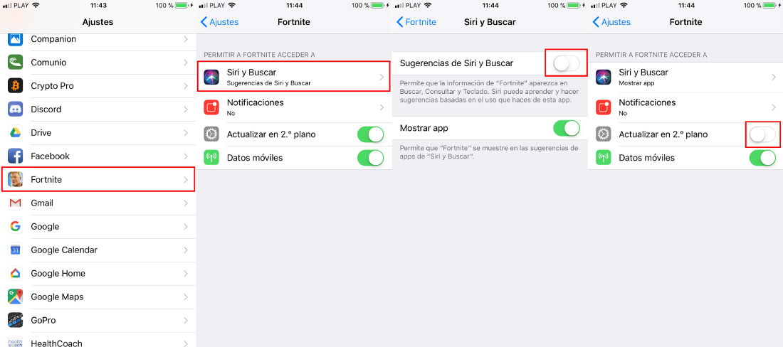 Solucionar la app de Fortnite para iPhone se cierra y no puedo jugar