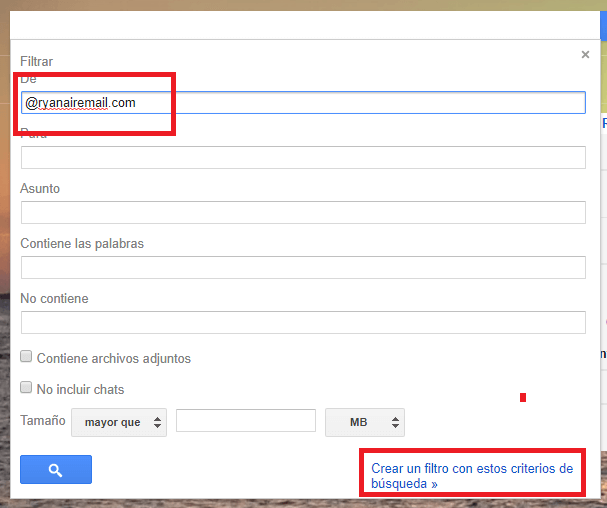 bloquear un domino entero en gmail