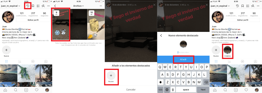 como hacer una historia destacada en Instagram