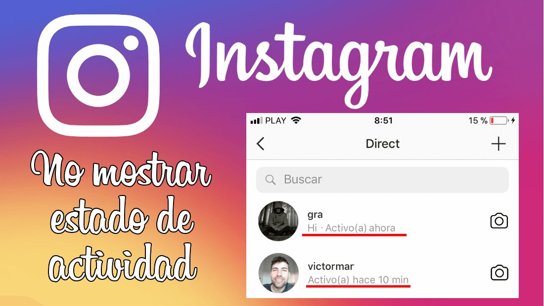 como evitar que otros usuarios sepan cuando estoy conectado a Instagram o cuando fue la ultima vez que lo estuve.