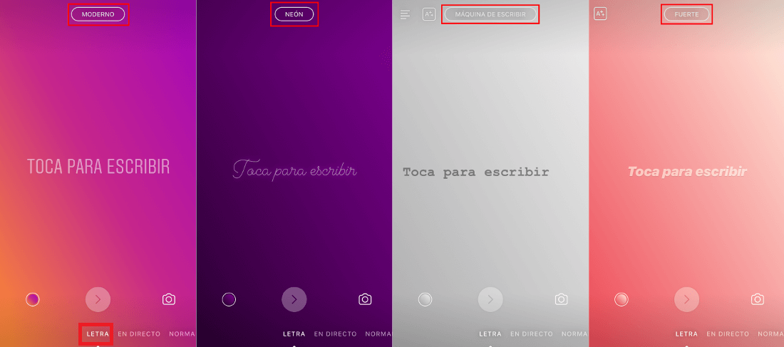 Nueva función Letra en las Historias de Instagram