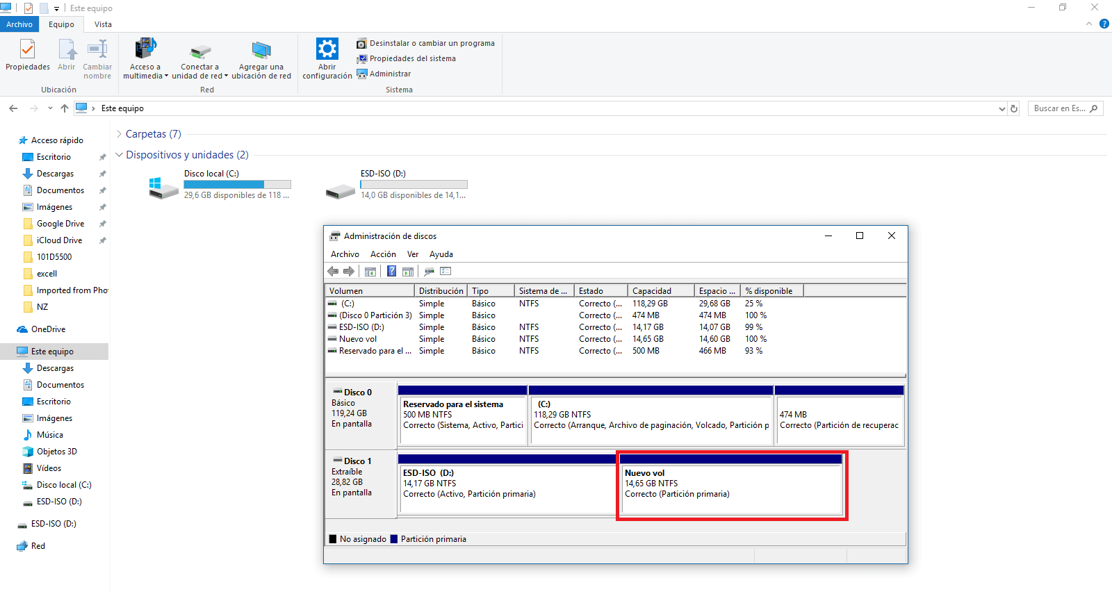 letras de unidades de los dispositivos de Almacenamiento en tu ordenador con Windows