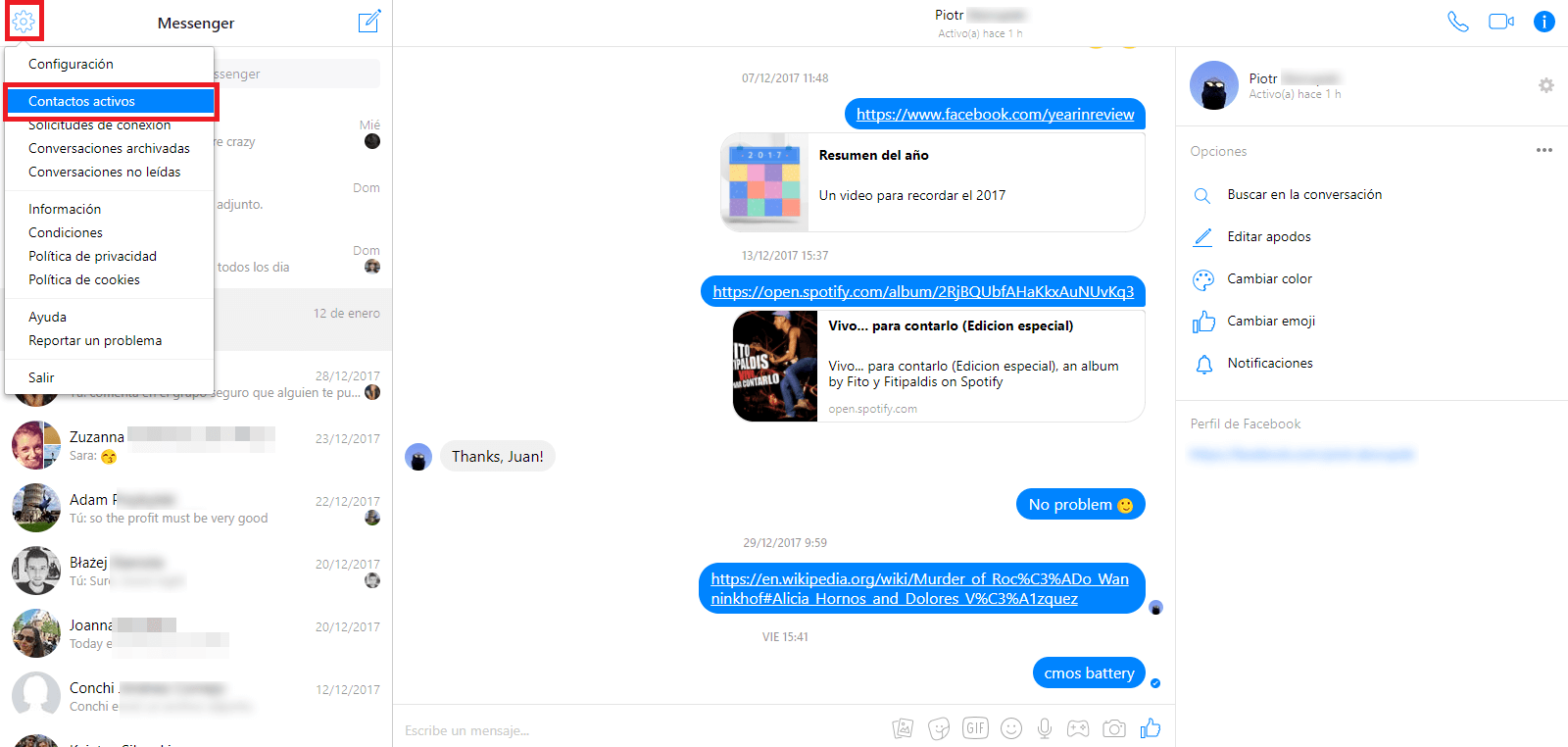 porque siempre aparezco conectado en messenger