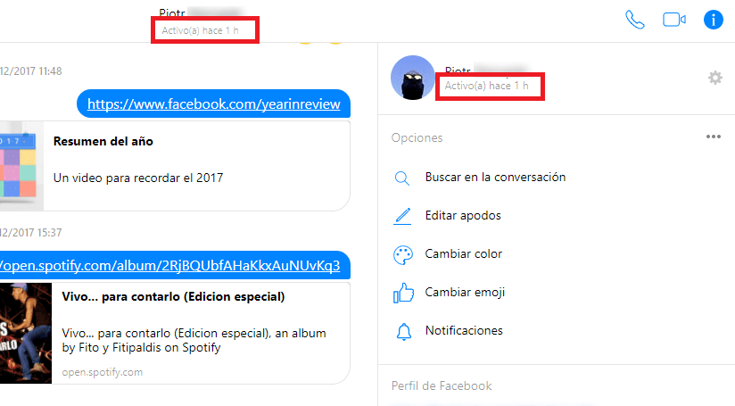 como saber si un amigo esta conectado a Messenger o no aunque este desconectado