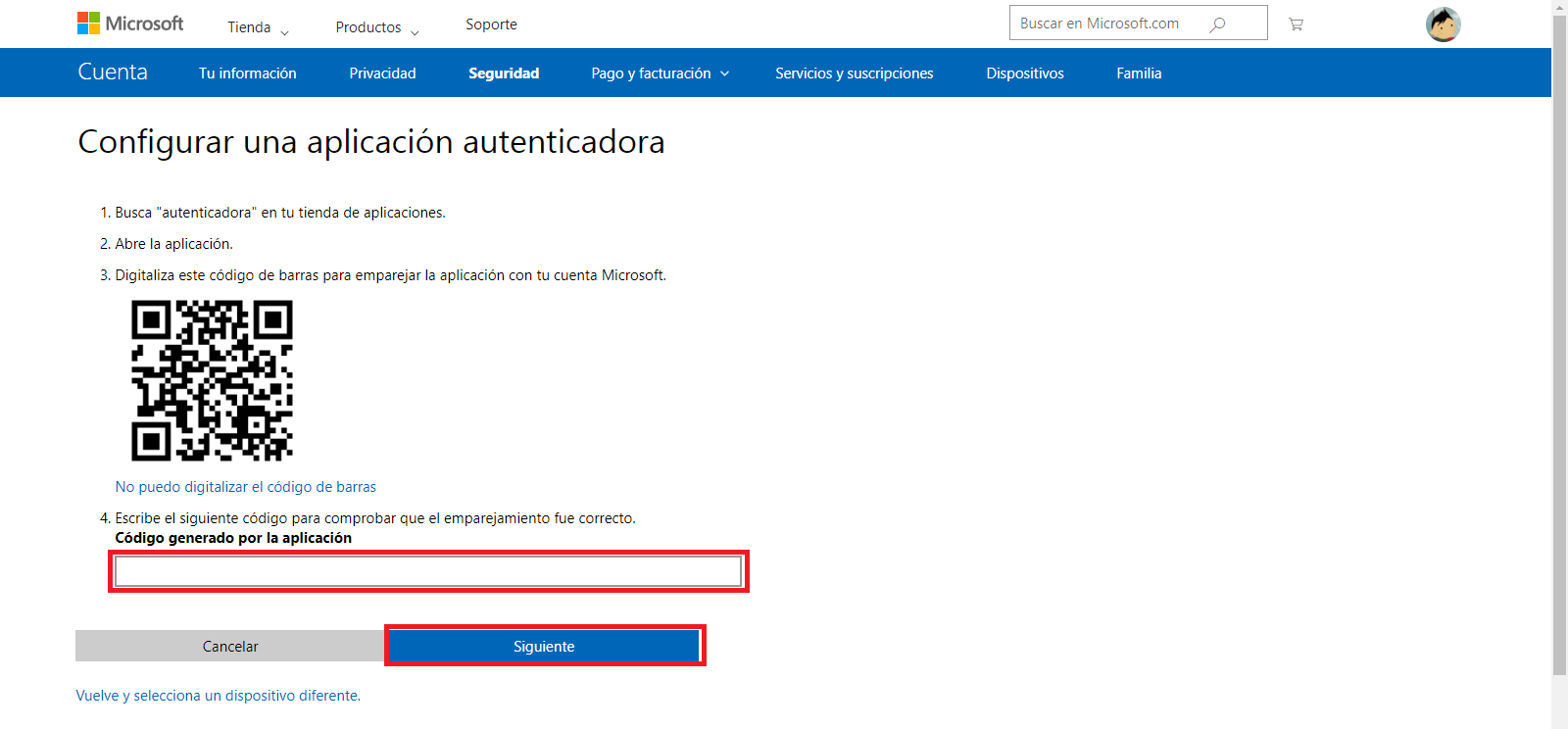 mejorar la seguridad de tu cuenta de Microsoft con Google Authenticator 