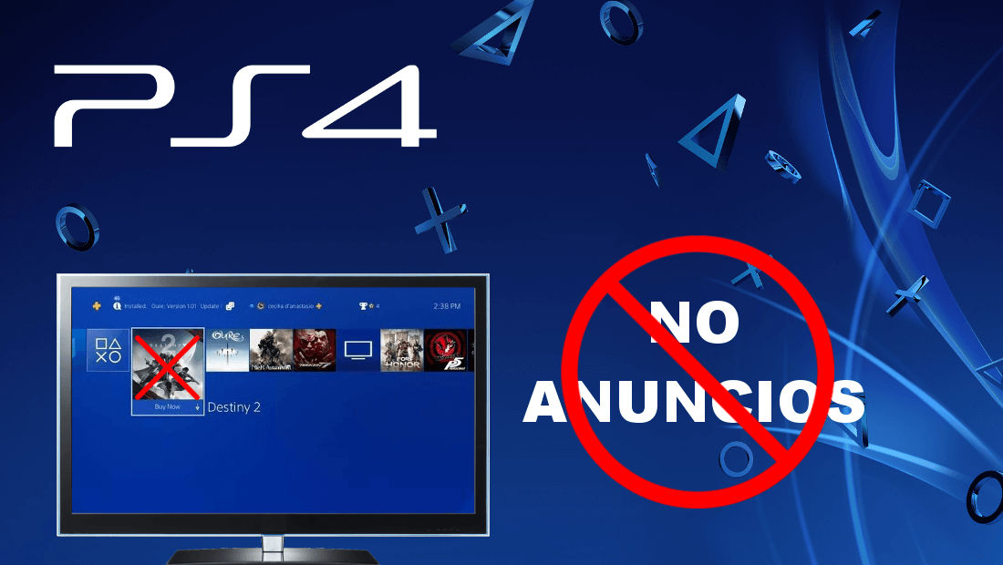 desactivar los anuncios de la pantalla de inicio de Playstation 4