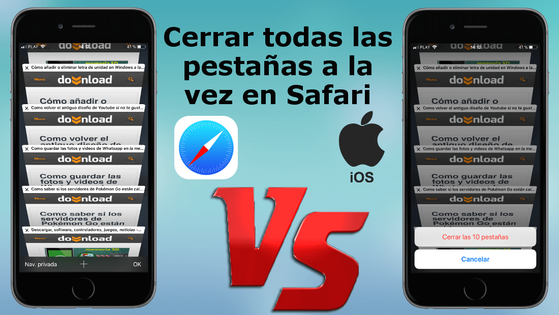 Como cerrar todas las pestañas de una sola vez en el navegador Safari en iPhone