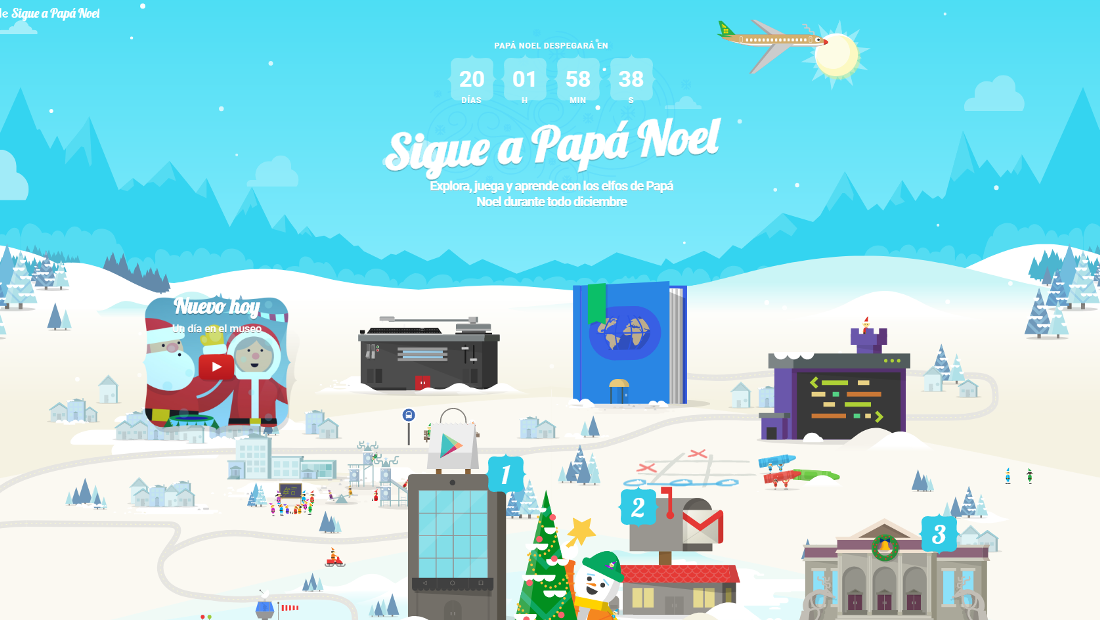 Sigue a Papa Noel de Google 2017 ya disponible