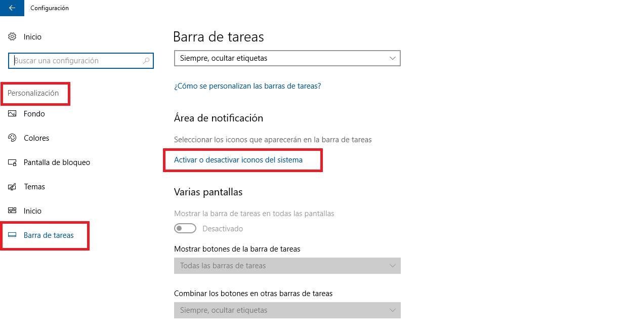 restaurar el icono de Onedrive en la barra de tareas de windows 10