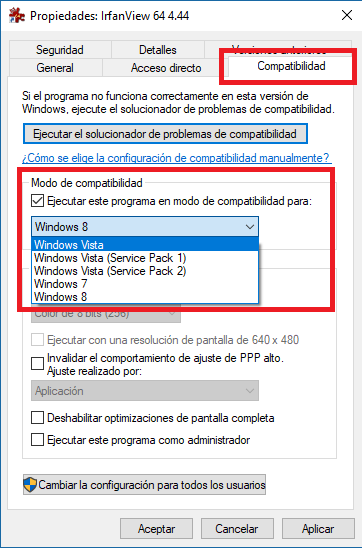 como hacer que programas antiguos sean compatible con Windows 10