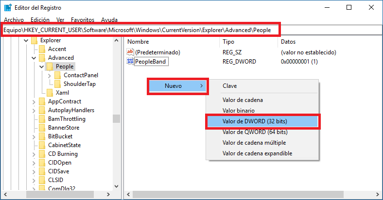 Como abregar mas contactos a la barra de tareas de Windows 10