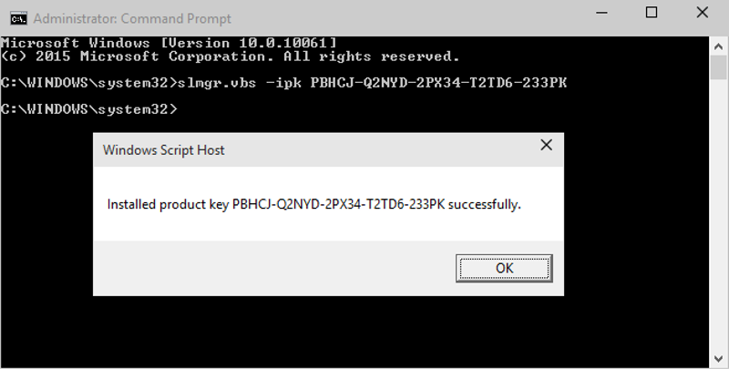 error de activacion 0xC004F012 en Windows 10