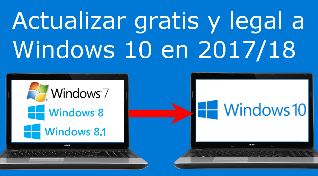 como actualizar Windows 7 o windows 8 a windows 10 totalmente gratis